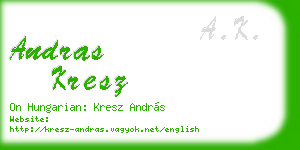 andras kresz business card
