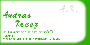 andras kresz business card